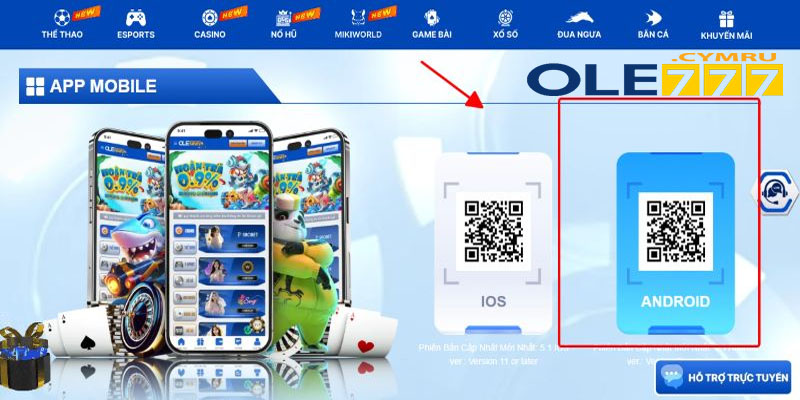 Hướng dẫn tải app ole777 trên hệ điều hành Android