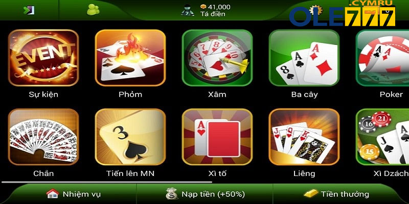 Tại sao nên chọn game bài Ole777 cho cá cược trực tuyến?